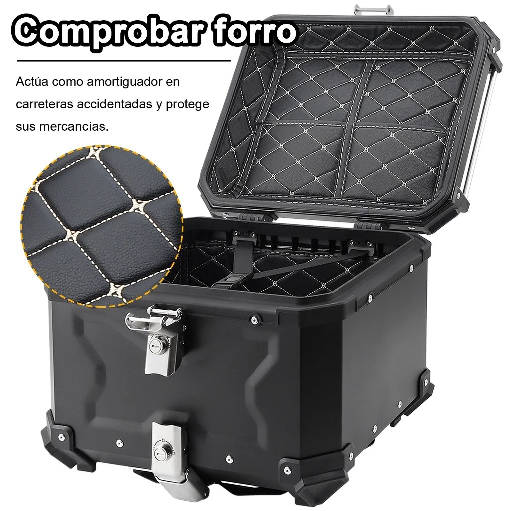 กล่องท้ายรถมอเตอร์ไซค์อลูมิเนียมอัลลอยด์ 36L / 45L / 55L ถอดได้ แข็งแรง